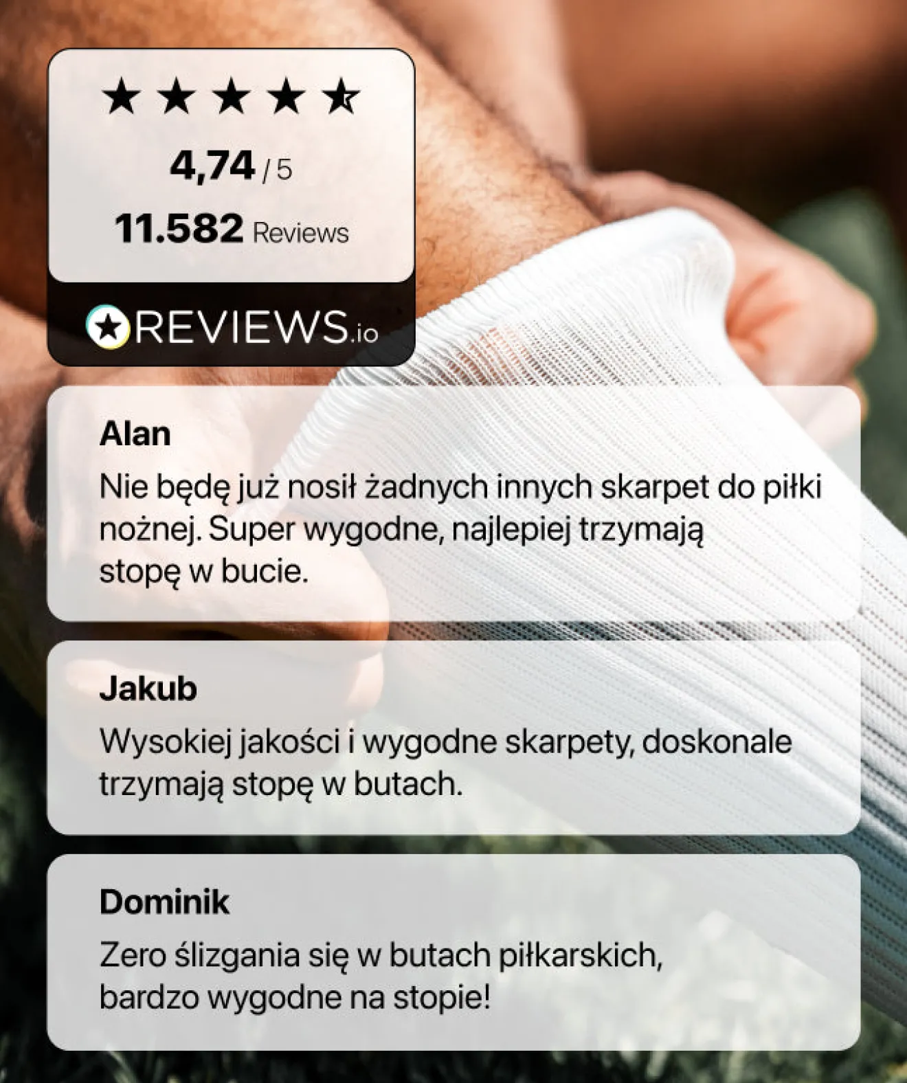 Sale Grip Socks - białe Skarpety I Getry