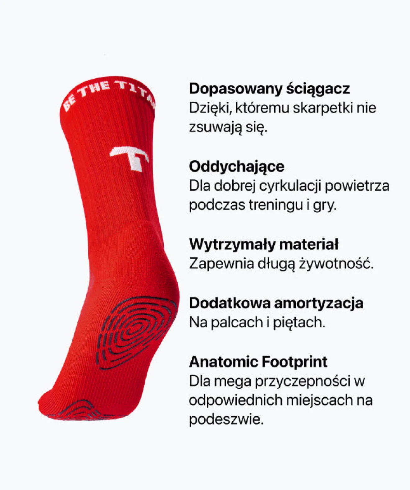 Online Grip Socks - czerwony Skarpety I Getry