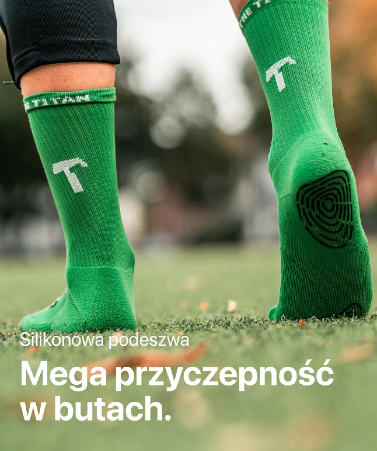 New Grip Socks - zielony Skarpety I Getry
