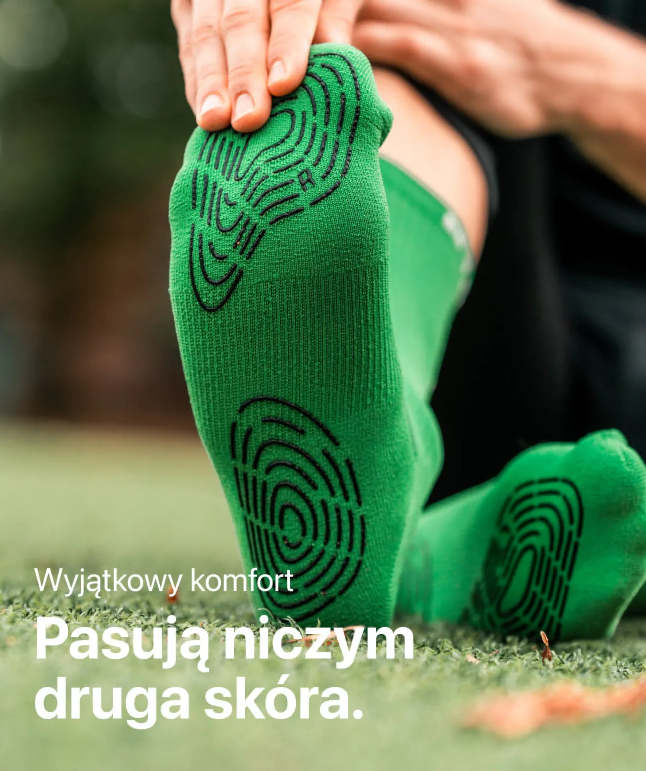 New Grip Socks - zielony Skarpety I Getry