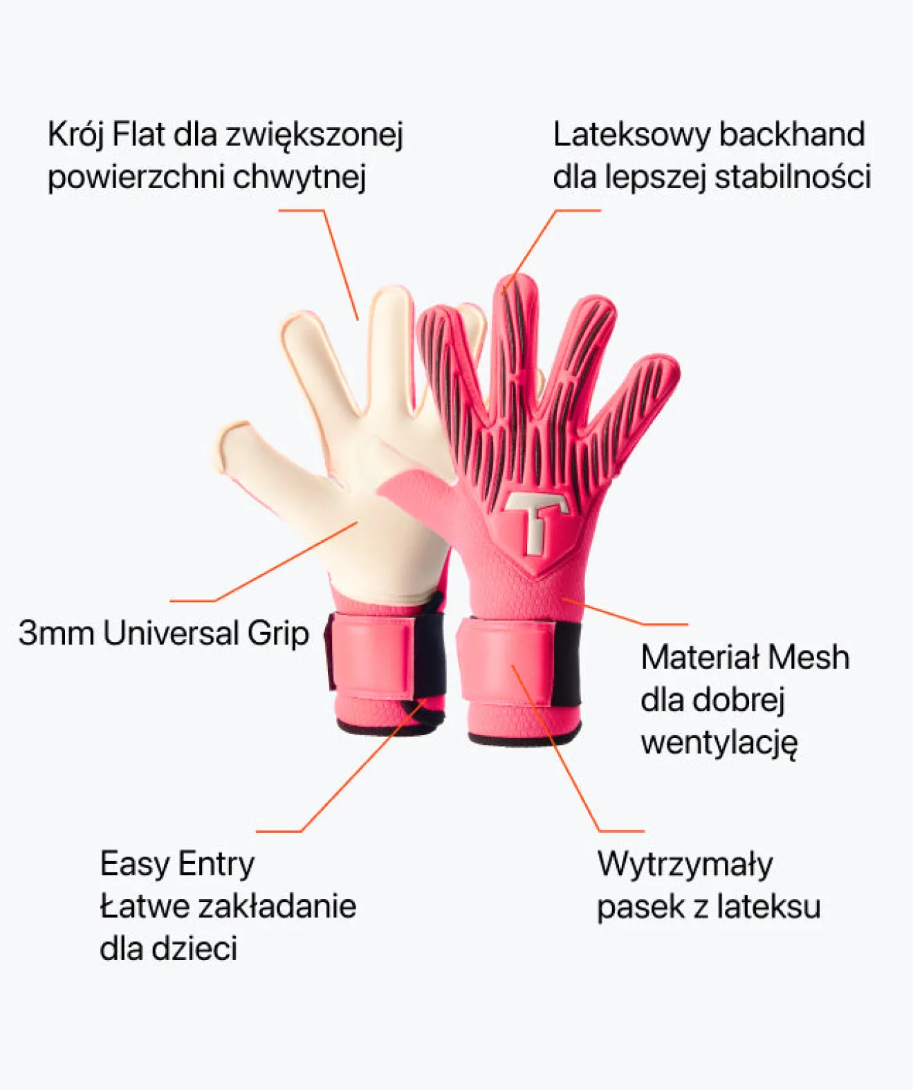 Hot Rebel 2.0 Fluo Pink Junior Kolekcja Rebel | Rękawice Juniorskie