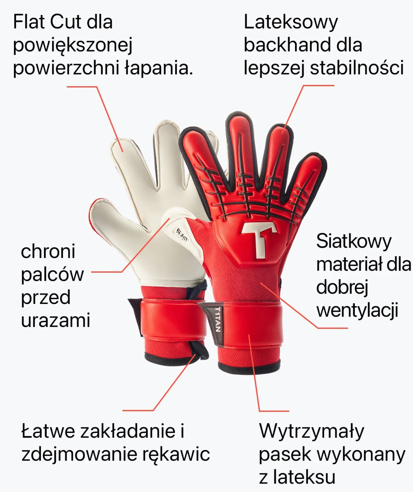 Best Red Beast Junior 3.0 (FP) Kolekcja Beast | Rękawice Juniorskie